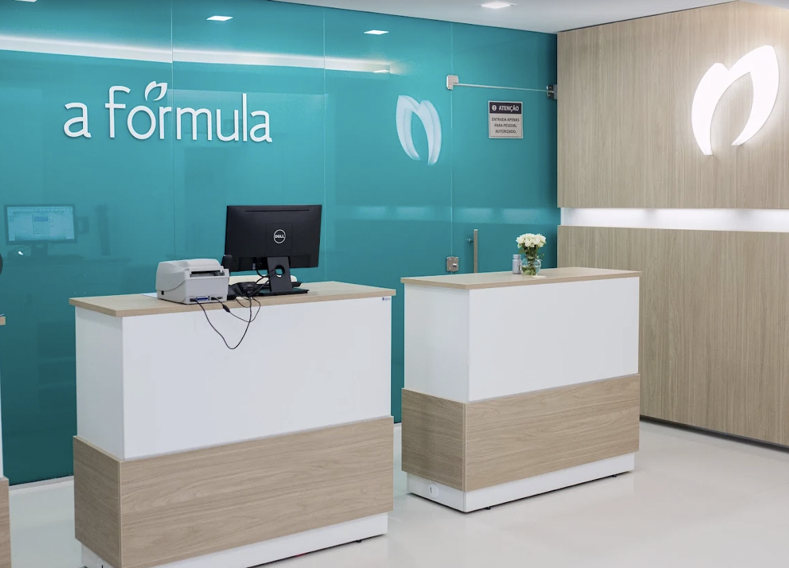 Recepção da farmácia A Fórmula Perdizes